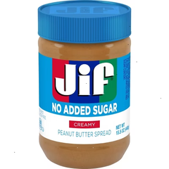 Jif No Added Sugar Creamy Peanut Butter Spread - 15.5oz