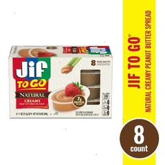 Jif To-Go Natural Peanut Butter - 8.8oz/8ct