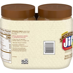 Jif Natural Creamy Peanut Butter Spread Twin Pack - 80oz