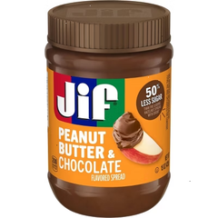 Jif 16oz Creamy Peanut Butter + 15oz Peanut Butter and Chocolate Flavored Spread