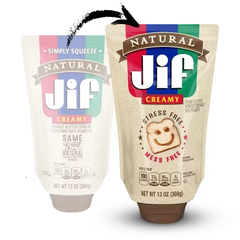 Jif Natural Squeeze Creamy Peanut Butter Spread - 13oz